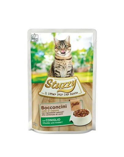 STUZZY Cat Bocconcini Jelly Chunks Králík 85g