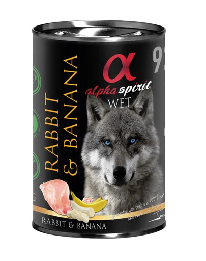 Levně ALPHA SPIRIT Rabbit with Banana 400 g