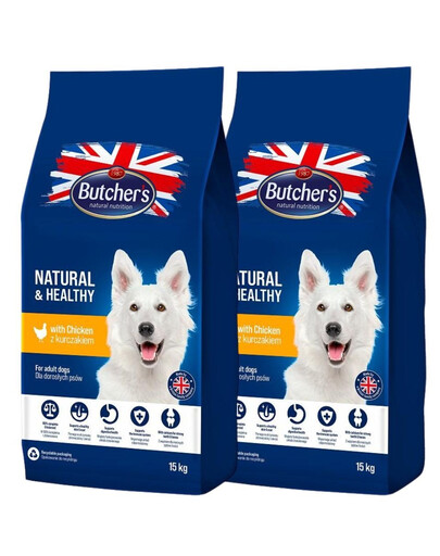 BUTCHER'S Blue+ s kuřecím masem 2 x 15 kg