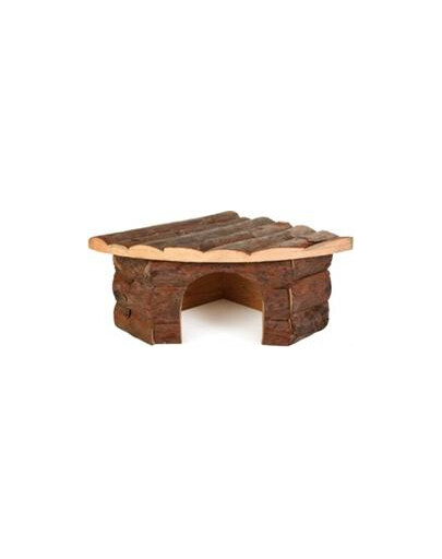 TRIXIE Rohový dřevěný domeček pro morče jesper 32 X 13 X 21/21 cm