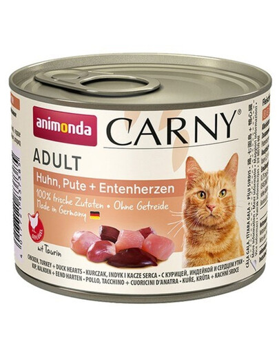 ANIMONDA Carny Adult kuře krůta kachní srdce 200 g