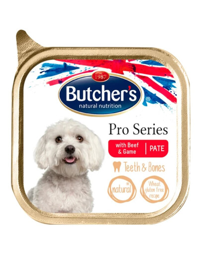 BUTCHER'S Pro Series Teeth&Bones s hovězím a zvěřinou 150g