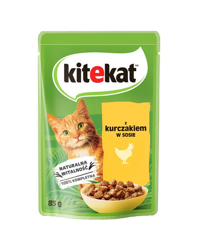 KITEKAT Mix příchutě v kuřecí a hovězí omáčce 56x85 g pro dospělé kočky