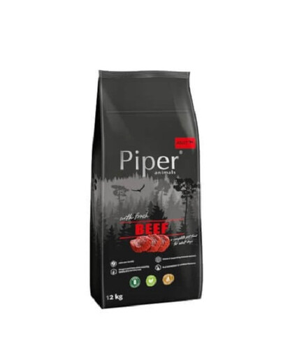 PIPER krmivo pro psy s hovězím masem 12 kg