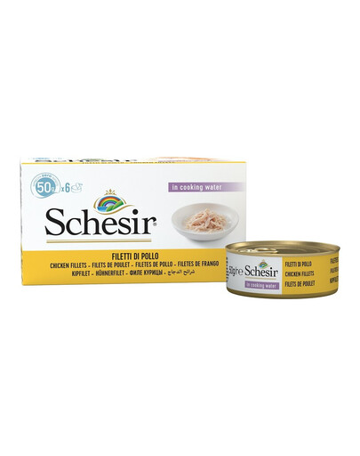 SCHESIR Filety z kuřecího masa + rýže 50G X6