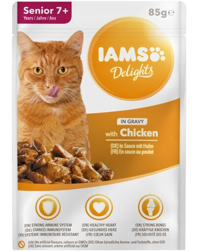 Levně IAMS Cat Senior All Breeds Chicken In Gravy Pouch 85 g