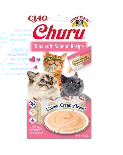 INABA Churu Cat Purée Tuna with Salmon 4x14g