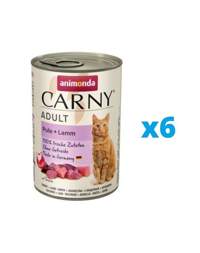 ANIMONDA Carny Adult Krůta & Jehněčí 6 x 400 g