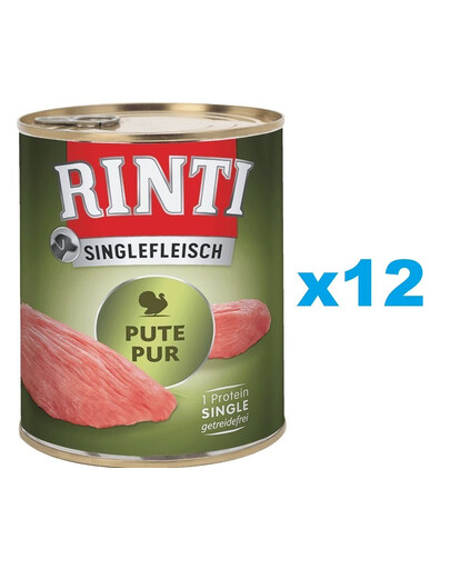 RINTI Singlefleisch Pure monoproteinové krmivo pro dospělé psy 12 x 400 g