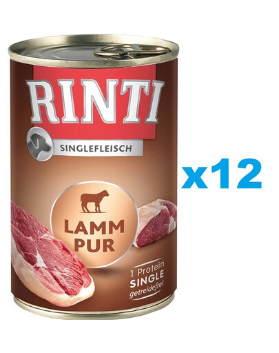 RINTI Singlefleisch Pure monoproteinové krmivo pro dospělé psy 12 x 400 g