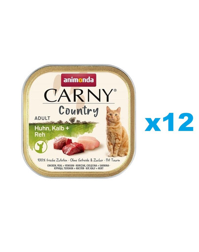 ANIMONDA Carny Country Adult kuřecí, telecí a zvěřina 12x100g