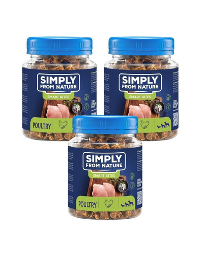 SIMPLY FROM NATURE Smart Bites drůbeží 3x130 g