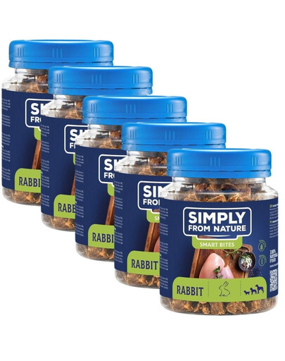 SIMPLY FROM NATURE Tréninkové pamlsky s králičím masem  5x130 g