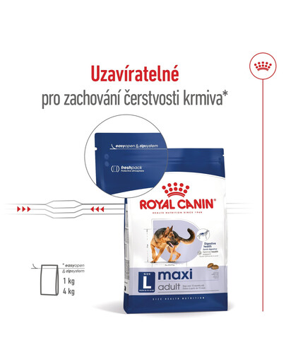 ROYAL CANIN Maxi Adult 15 kg granule pro dospělé  psy velkých  plemen starší 15 měsíců