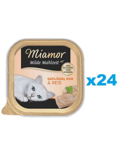 MIAMOR Milde Mahlzeit drůbeží pure&rýže 24x100g drůbeží a rýže