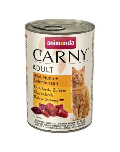 ANIMONDA Carny Adult hovězí kuřecí maso & kachní srdce 400 g