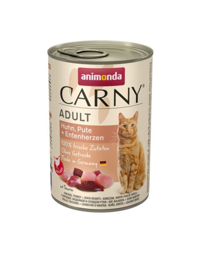 ANIMONDA Carny Adult kuře krůta kachní srdce 400 g