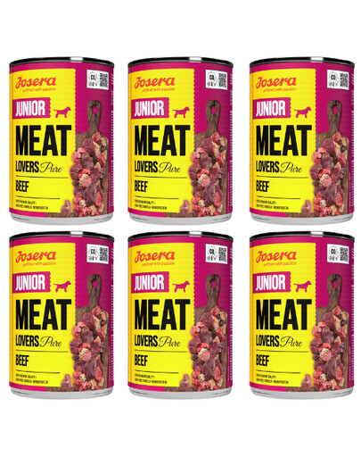 JOSERA Meat Lovers Junior Pure Hovězí maso pro štěňata 6x400g