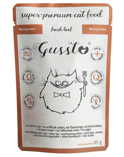 GUSSTO Cat Fresh Beef 85g kapsička pro kočky