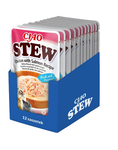 Levně NABA CIAO Stew Pokrm z kuřete a lososa 40g x 12