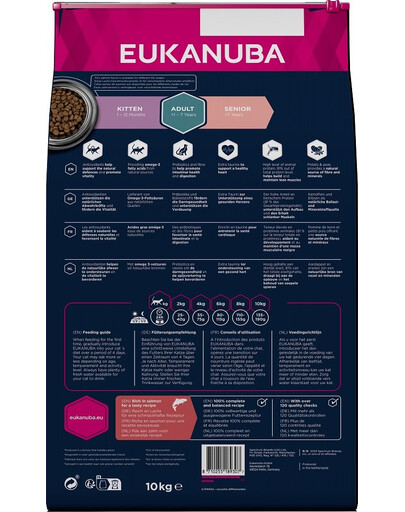 EUKANUBA Grain Free Adult Losos 10 kg pro dospělé kočky