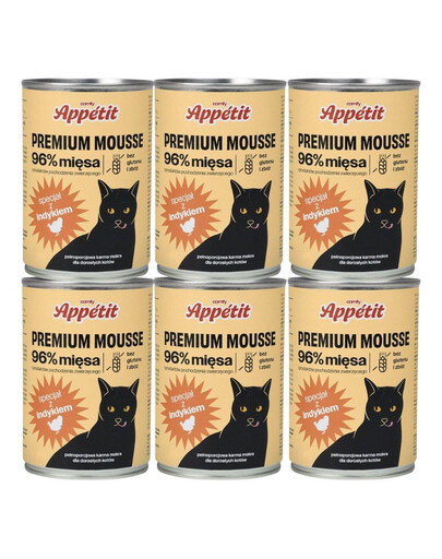 COMFY APPETIT PREMIUM Mousse krůtí 6x400 g