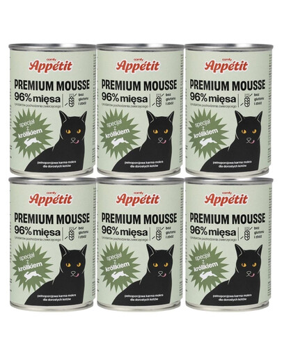 COMFY APPETIT PREMIUM Mousse králík  6x400 g