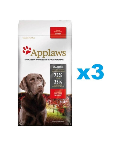 APPLAWS Adult Dog Large Breed Chicken 6kg (3x2 kg)
