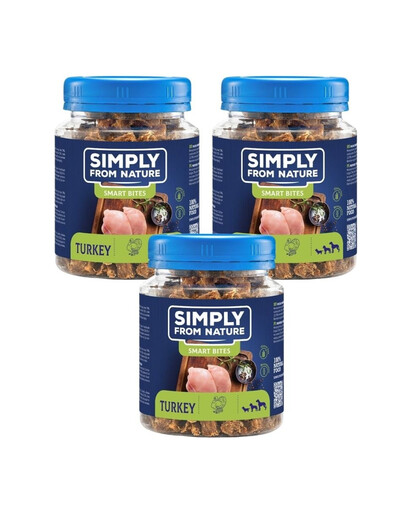 SIMPLY FROM NATURE Smart Bites Krůtí tréninkové pamlsky 3x130 g
