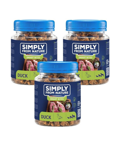 SIMPLY FROM NATURE Smart Bites Trenerki kachna 3x130 g