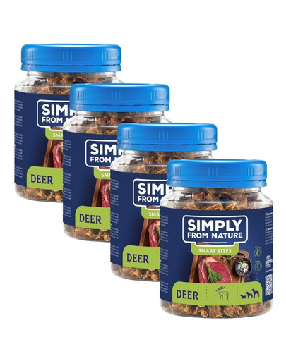 SIMPLY FROM NATURE Tréninkové pamlsky z jeleního masa 4x130 g