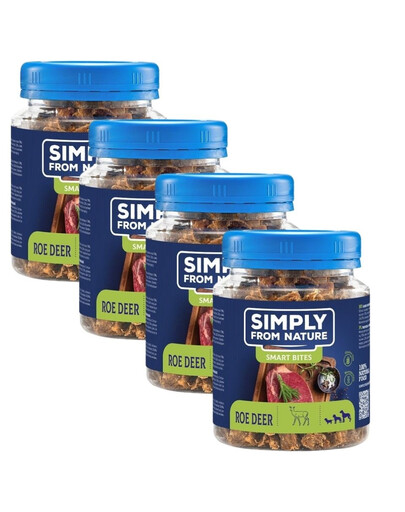 SIMPLY FROM NATURE Srnčí tréninkové pamlsky  4x130 g