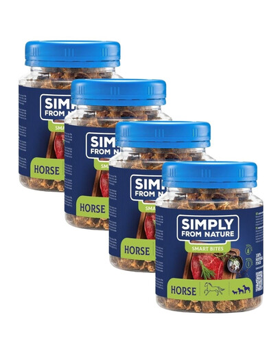 SIMPLY FROM NATURE Tréninkové pamlsky z koňského masa 4x130 g
