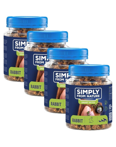 SIMPLY FROM NATUR Tréninkové pamlsky s králičím masem  4x130 g
