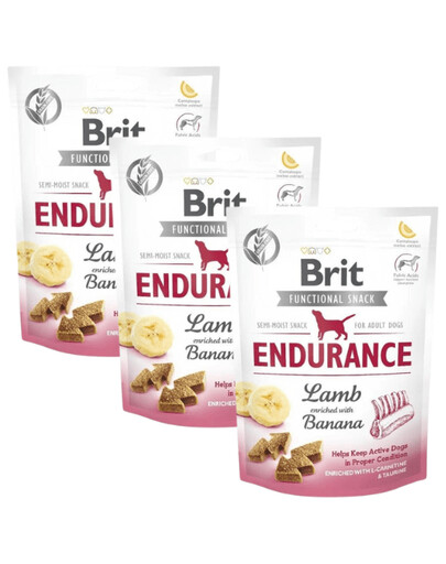BRIT Care Dog Functional Snack Endurance jehněčí 3x150 g