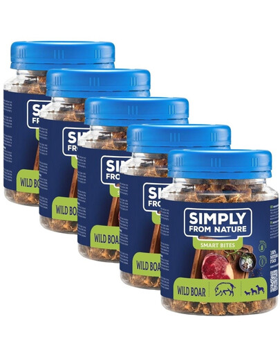 SIMPLY FROM NATURE pamlsky pro psy s divočákem 5x130 g