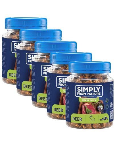 SIMPLY FROM NATURE pamlsky pro psy s jelením masem 5x130 g