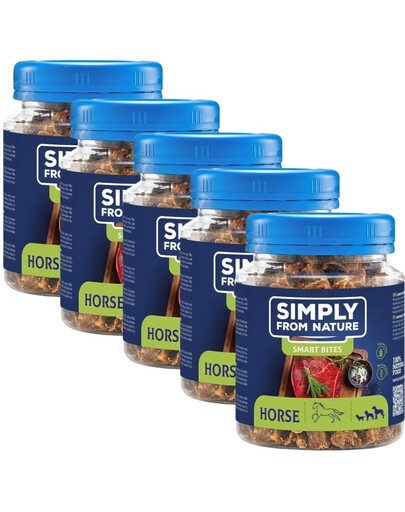 SIMPLY FROM NATURE Tréninkové pamlsky z koňského masa 5x130 g
