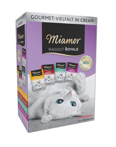 MIAMOR Ragout Royale Multibox 12 x 100 g rybí a masové příchutě ve smetaně