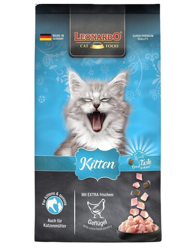 Levně LEONARDO Kitten 7,5 kg + 300g krmiva ZDARMA