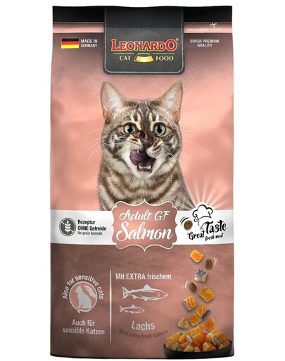 Levně LEONARDO Adult Salmon 1,8 kg + 300g krmiva ZDARMA