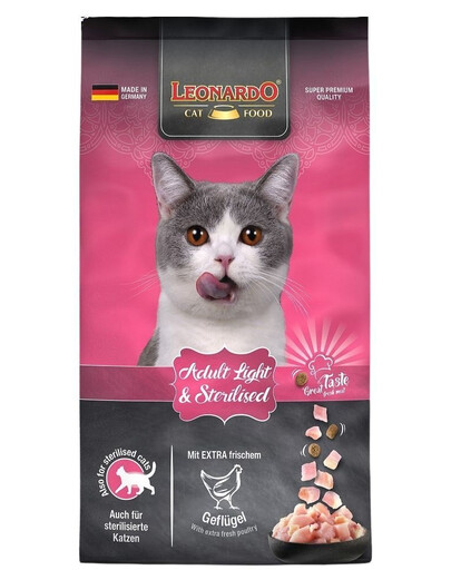 Levně LEONARDO Adult Light 7,5 kg + 300g krmiva ZDARMA