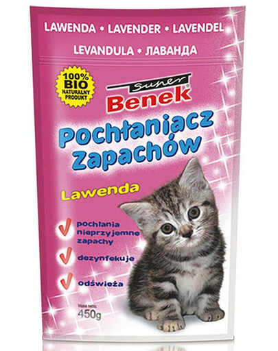 BENEK Sanitizér/Pohlcovač zápachů levandule 450 g