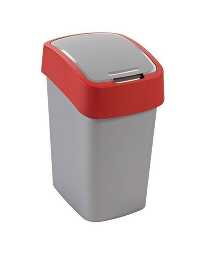 CURVER Odpadkový koš FLIP BIN 25 l stříbrný/červený