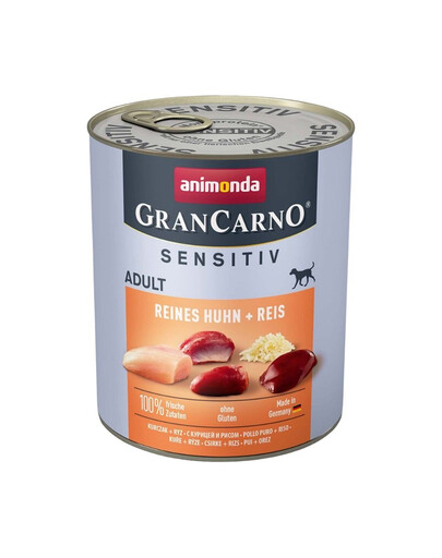 ANIMONDA GranCarno Sensitiv Pure Kuřecí s rýží 800g