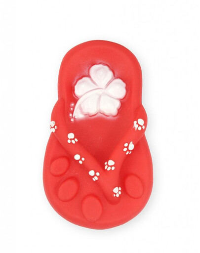 PET NOVA DOG LIFE STYLE Žabky „japonská“ psí hračka 15cm červená