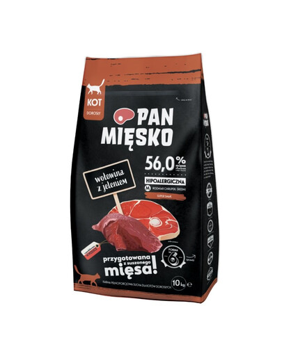 PAN MIĘSKO Cat Hovězí s jelenem M 10kg