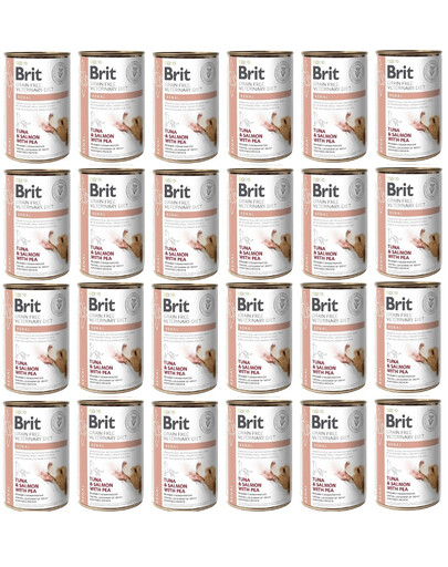BRIT Veterinary Diet Renal Tuna&Salmon&Pea 24x400 g