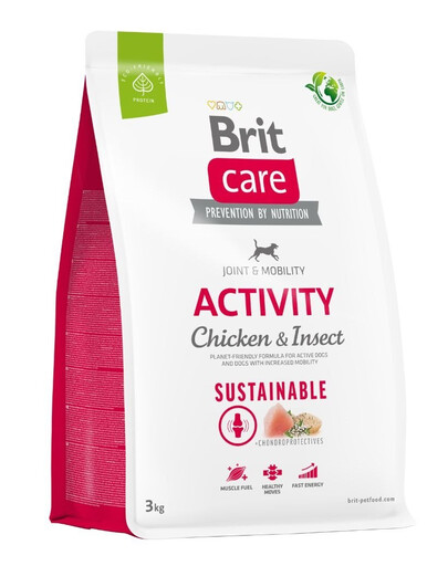 BRIT Care Dog Sustainable Activity Chicken & Insect pro psy s kuřecím masem a hmyzem 3 kg