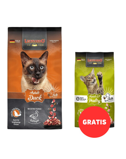 Levně LEONARDO Adult Duck & Rice 7,5 kg + 300g krmiva ZDARMA
